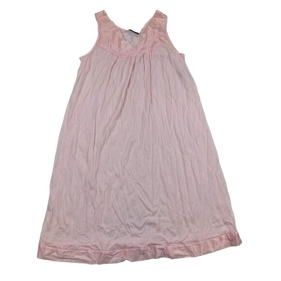 VTG Vanity Fair Nightgown Sz Small 100% Nylon Pink 30-107 Lingerie Sleeveless - Picture 1 of 8